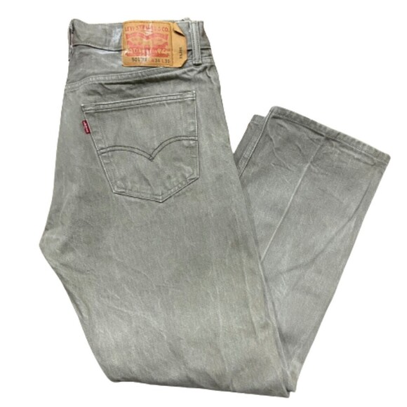 Levi's 501 XX Shrink To Fit Tan Classic Straight Leg Denim Jeans Men's 34 x 30 - Picture 1 of 8